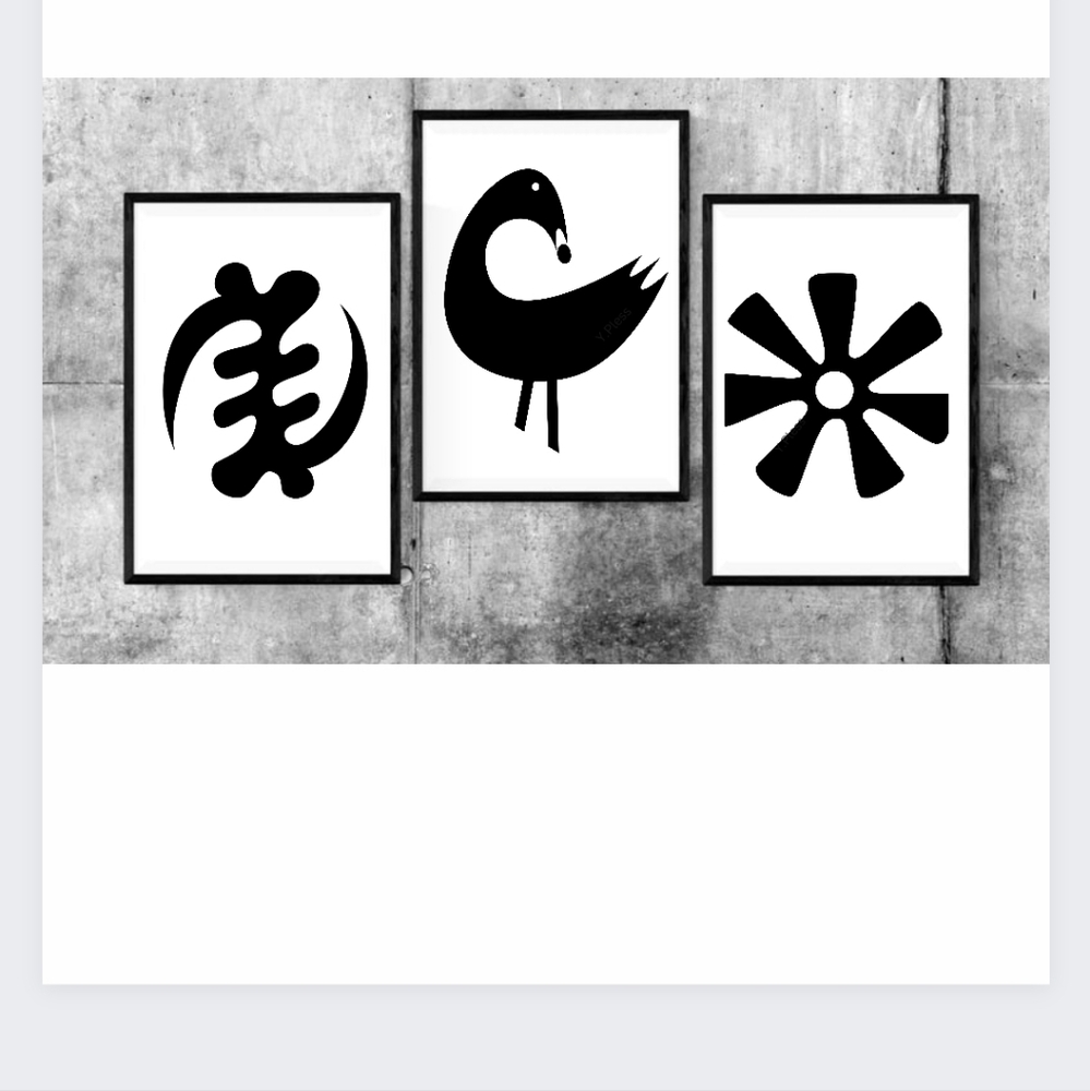 Adinkra art prints ( unframed)